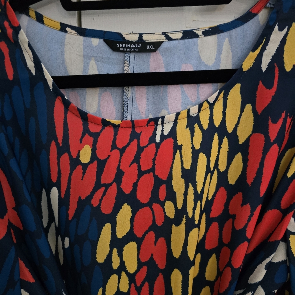 Multicolor Abstract Print Maxi Dress - Picture 2 of 2
